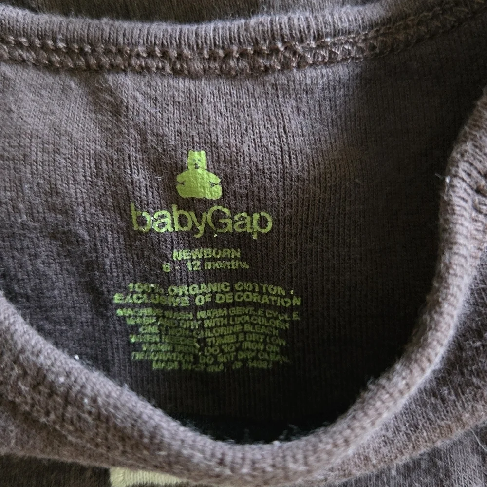 Baby Gap Striped Organic Cotton Onsie Cardigan Sweater 6-12 Cottagecore Scandi